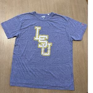LSU Tigers T Shirt XL Classic Fit League Heathered Gray Short Sleeve Distressed
